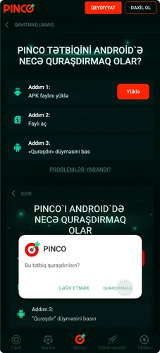 Pinco Son Versiya Android üçün